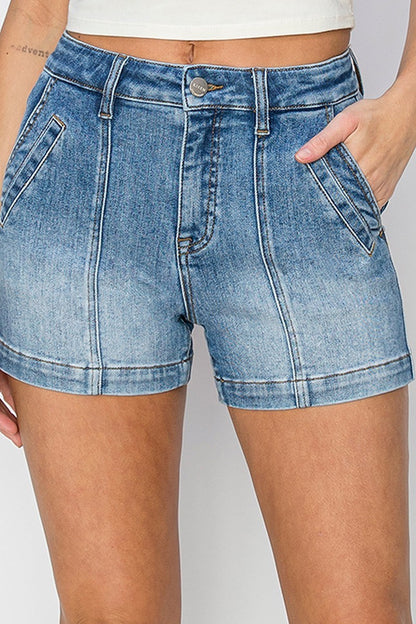 Risen High Rise Boardwalk Babe Denim Shorts