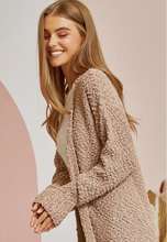 Taupe Popcorn Cardigan