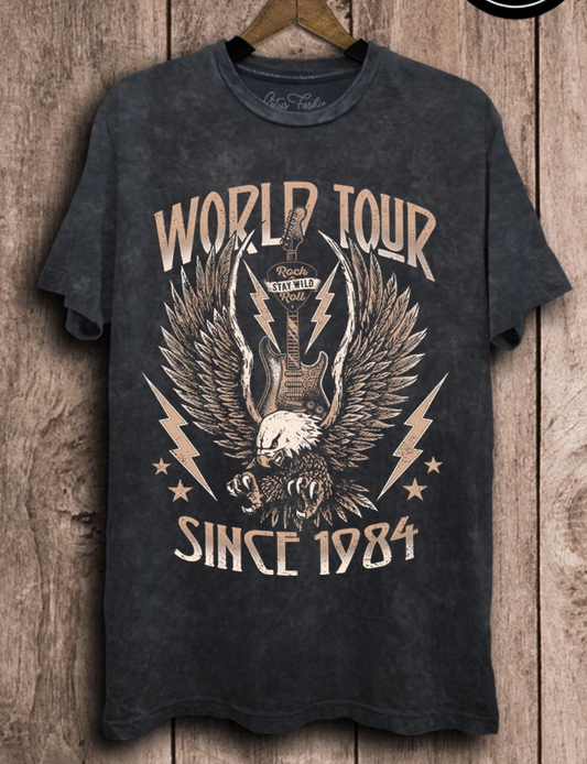 Black Washed World Tour Graphic Tee