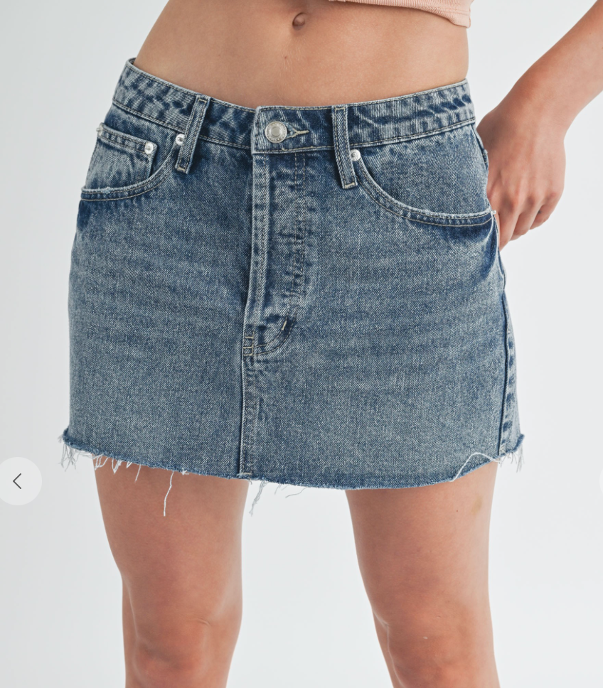 The Fireside Low Rise Denim Skirt