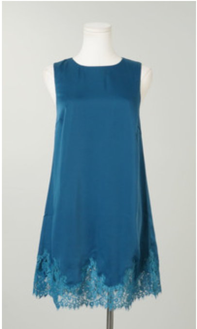 Duval Darling Satin/Lace Trim Dress