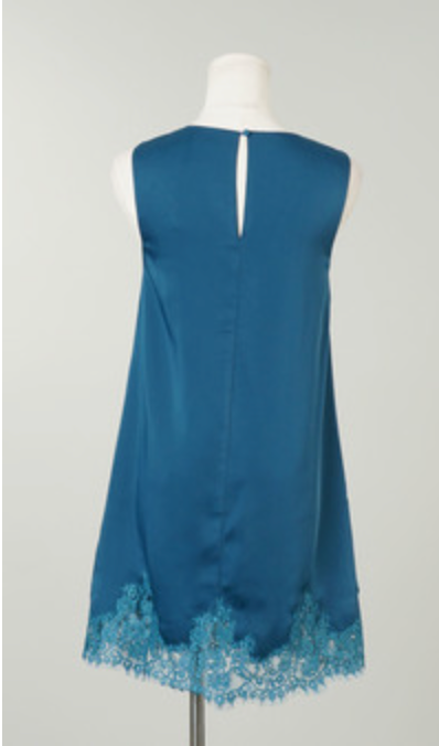 Duval Darling Satin/Lace Trim Dress