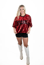 Georgia Sequins Gameday Top