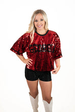 Georgia Sequins Gameday Top