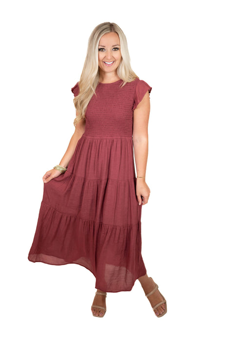 Wine Midi Dress