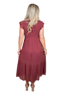 Wine Midi Dress