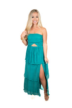Teal Textured Midi Dress