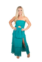 Teal Textured Midi Dress