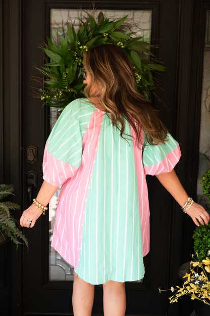 Multi Color Striped Dress
