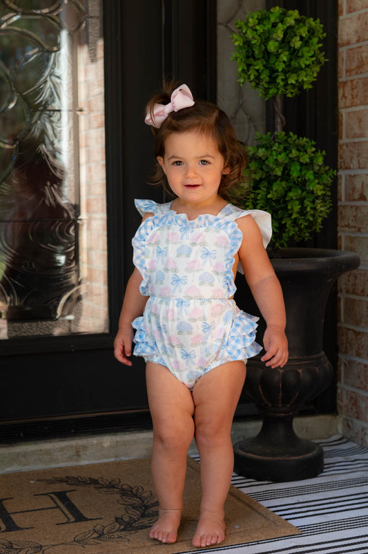 Floral/Bow Ruffle Bubble Outfit