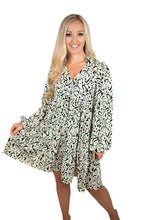 Two Tone Print Dress