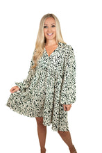 Two Tone Print Dress