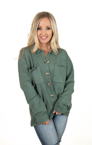 Gray Green Sweater Cardigan
