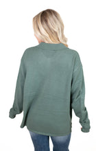Gray Green Sweater Cardigan