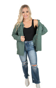 Gray Green Sweater Cardigan