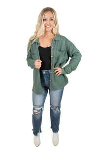 Gray Green Sweater Cardigan
