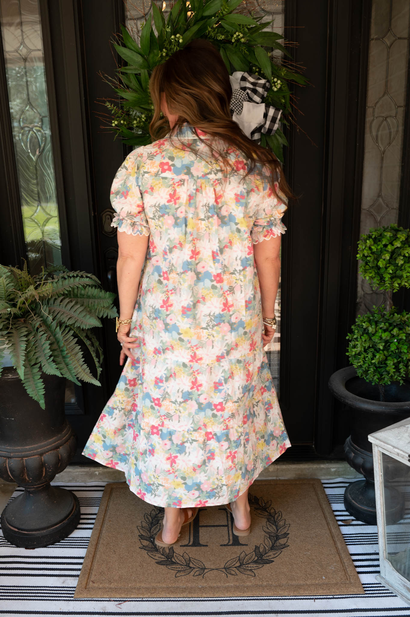 Blossom Breeze Printed Midi Dress