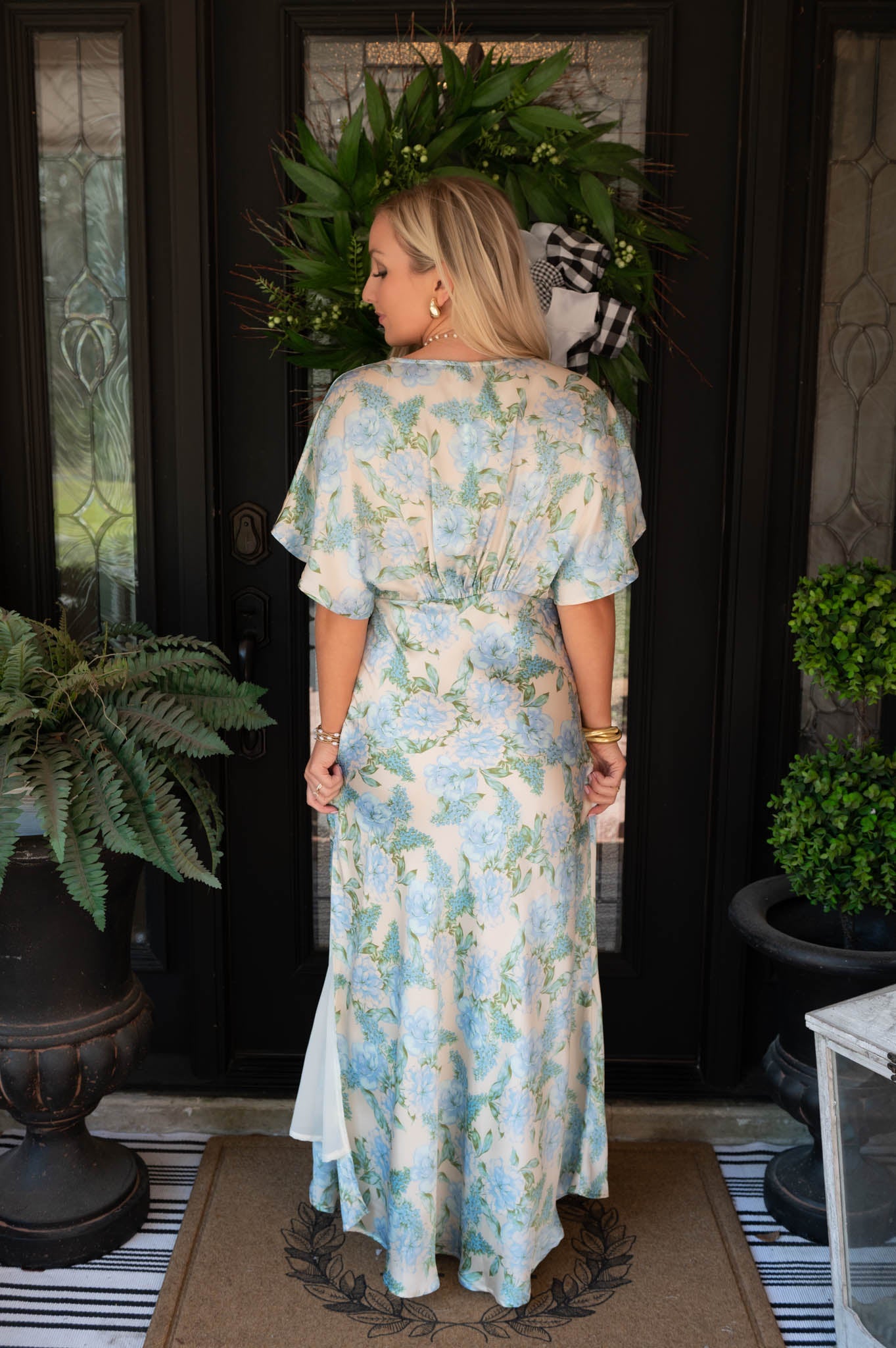 PREORDER! Arrives End of May Delicate Blue Floral Maxi Dress