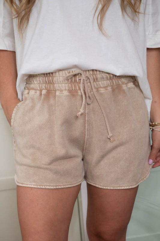 Taupe Comfy Cozy Shorts