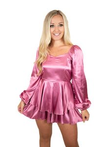 Mauve Silk Romper