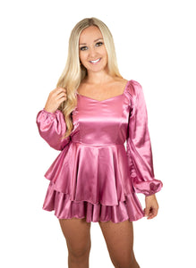 Mauve Silk Romper