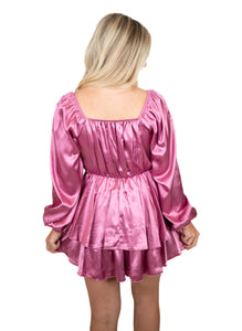 Mauve Silk Romper