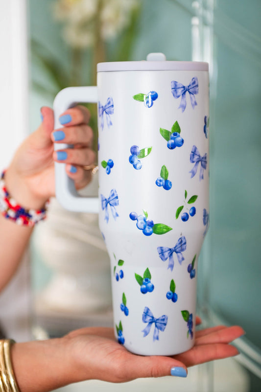 Blueberry 40oz Spill Free Stainless Steel Tumbler