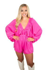 Neon Fuchsia Romper