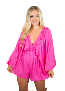 Neon Fuchsia Romper