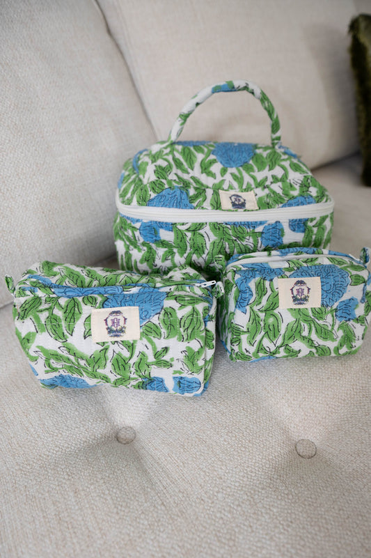Charleston Quilted Cosmetic Bags set of 3