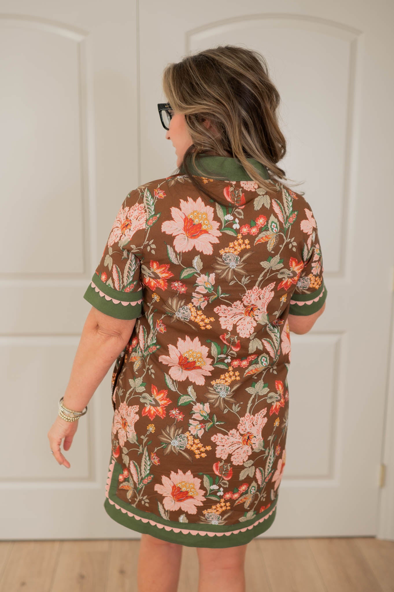 Flourish In Florals Brown Dress
