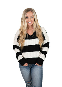 Black/White Striped Sweater