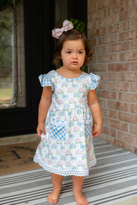 Floral/Bow Ruffle Dress