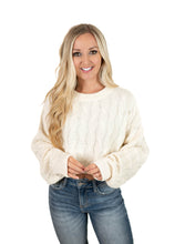 Cream Cable Knit Sweater