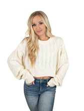 Cream Cable Knit Sweater
