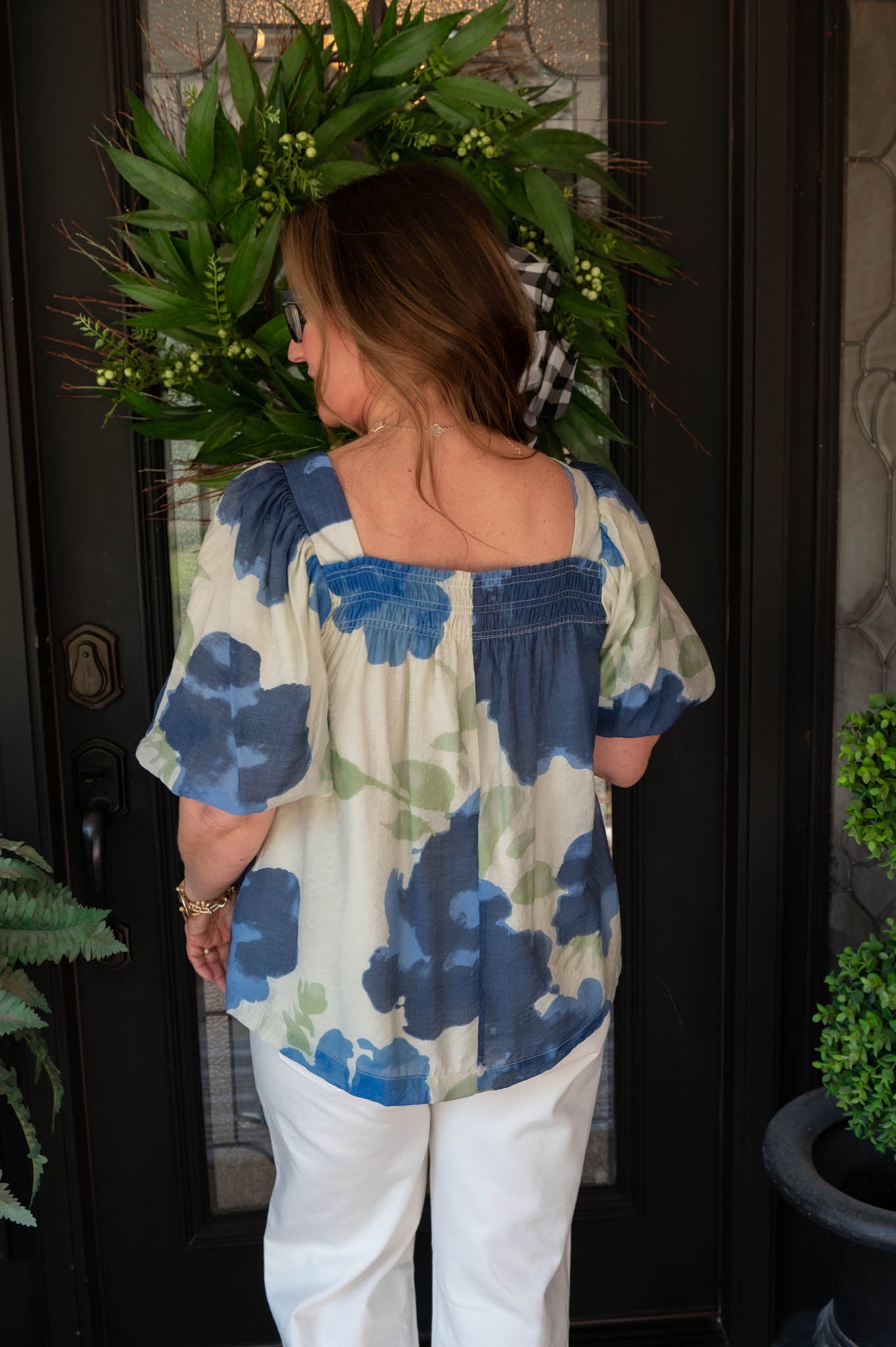 Petal Charm Printed Top
