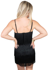 Black Fringe Dress