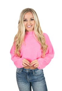 Pink Cropped Sweater