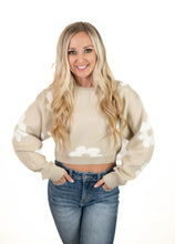 Taupe Daisy Cropped Sweater