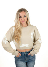 Taupe Daisy Cropped Sweater