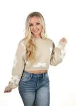 Taupe Daisy Cropped Sweater