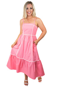 Another World Pink Midi Dress