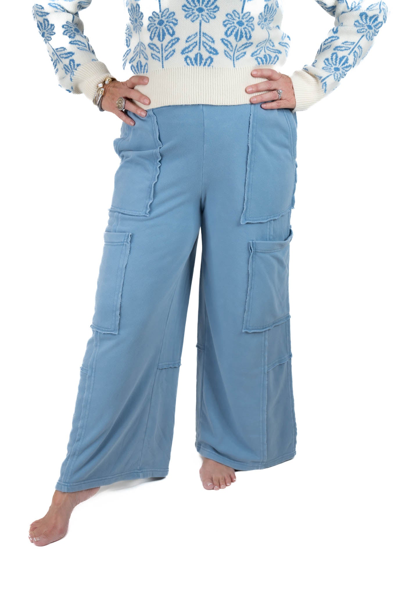 Denim Blue Oversized Pants