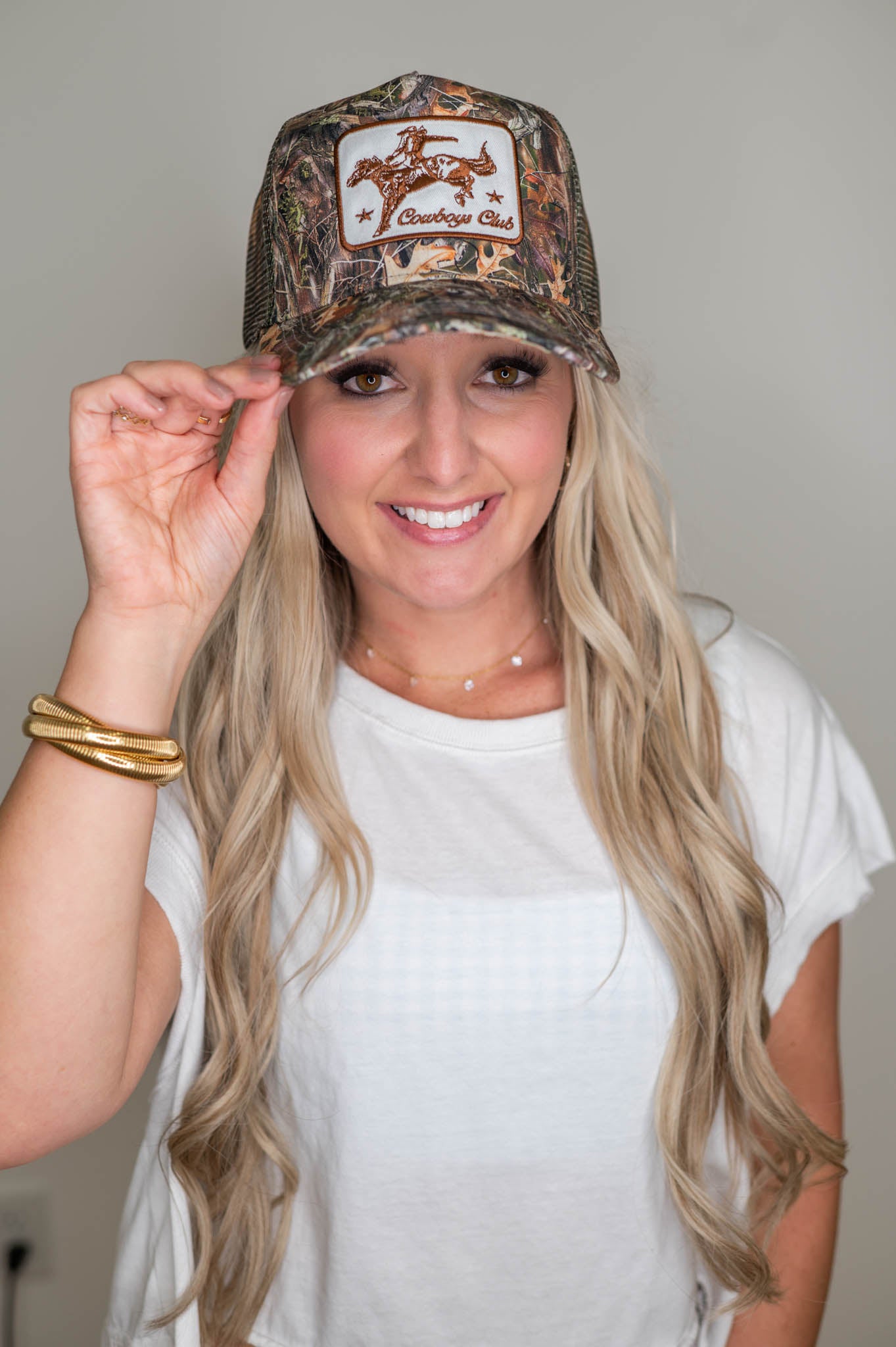 Camo Embroidered Patch Hat