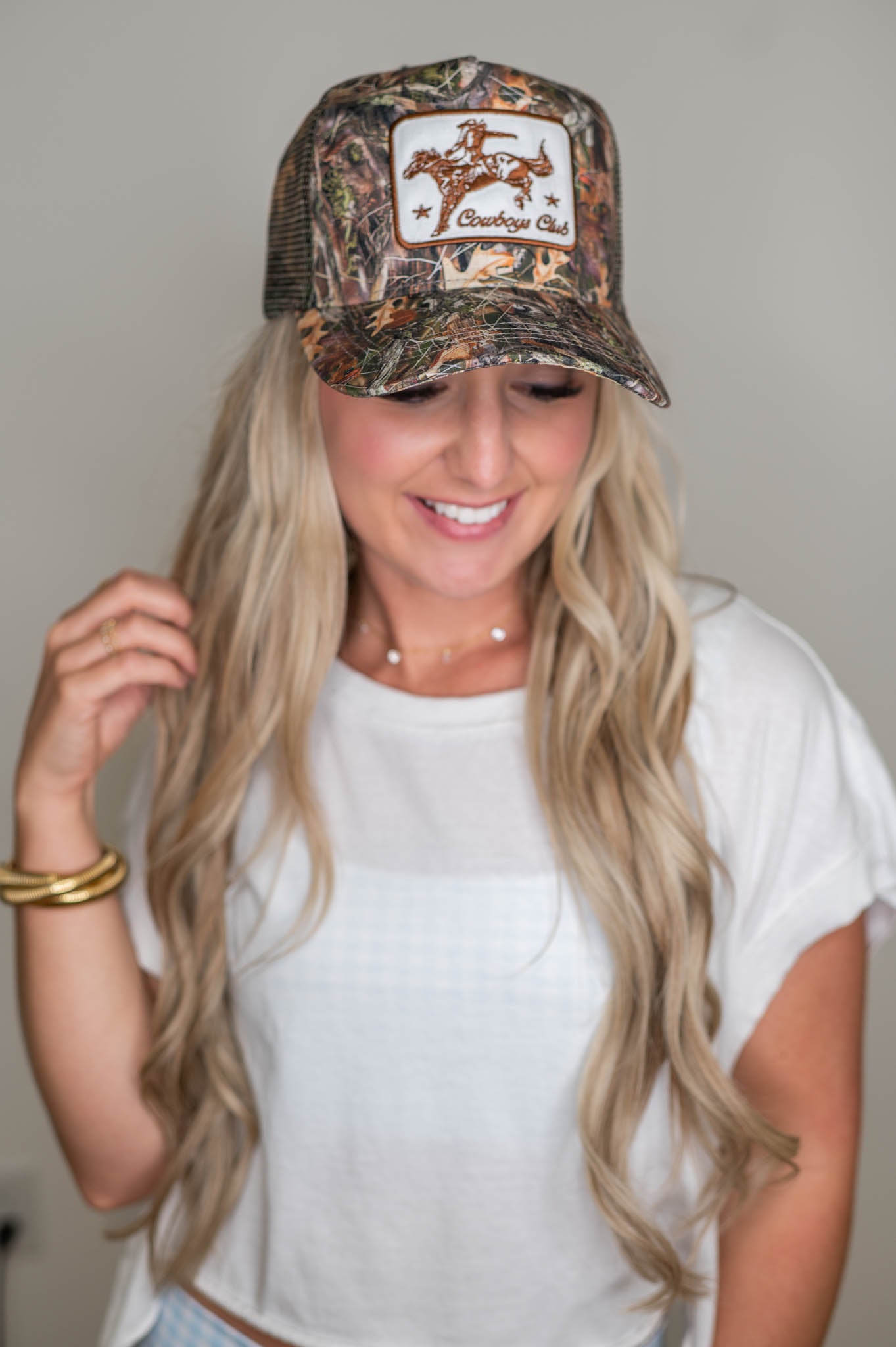 Camo Embroidered Patch Hat