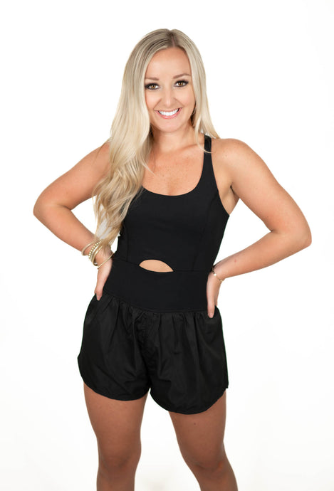 Black Active Romper