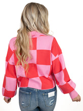 Pink Checkered Sweater