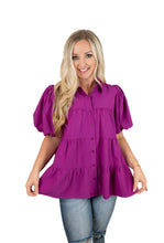 Violet Puff Sleeve Top