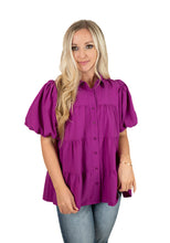 Violet Puff Sleeve Top