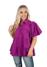 Violet Puff Sleeve Top